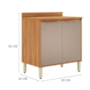 Balcão 2 Portas 80cm Plena Cinamon/Nude Prime TX - Demóbile