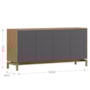 Balcão Aparador Barcelona 165cm 4 Portas Tauari/Concret - Finestra Móveis