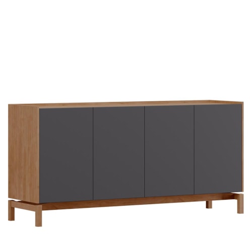 Balcão Aparador Barcelona 165cm 4 Portas Tauari/Concret - Finestra Móveis