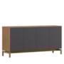 Balcão Aparador Barcelona 165cm 4 Portas Tauari/Concret - Finestra Móveis