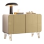 Balcão Buffet Benvenuto 2 Portas Off White/Champanhe - HB Móveis