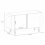 Balcão Buffet Benvenuto 2 Portas Off White/Cinamomo - HB Móveis