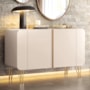 Balcão Buffet Benvenuto 2 Portas Off White - HB Móveis