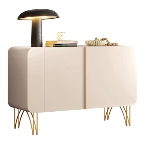 Balcão Buffet Benvenuto 2 Portas Off White - HB Móveis