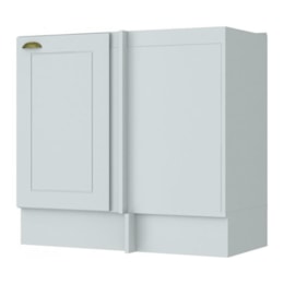 Balcão Canto Reto 1 Porta sem Tampo Americana Branco - Móveis Henn Balcão Canto Reto 1 Porta sem Tampo Americana Branco - Móveis Henn