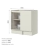 Balcão Canto Reto Fineze 84cm 1 Porta Areia – Henn