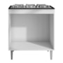 Balcão Cooktop Andréia 79cm com 2 Portas Amêndoa/Branco - AJL Móveis