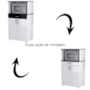 Balcão Cozinha para Micro-ondas Carina Branco/Preto - AJL Móveis 