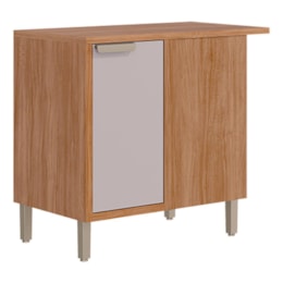 Balcão de Cozinha Canto Reto Eloíse Estela 92x52cm Cinamomo/Off White com Tampo MDF - MGM Balcão de Cozinha Canto Reto Eloíse Estela 92x52cm Cinamomo/Off White com Tampo MDF - MGM