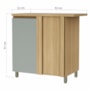Balcão de Cozinha Canto Reto Rainha 92x52cm 1 Porta Nature/Verde - Nesher