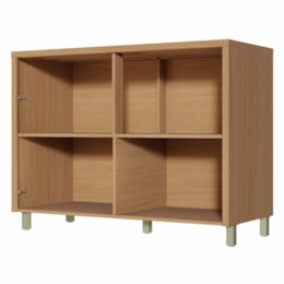 Balcão de Cozinha Condessa 120cm 2 Portas Carvalho/Greige com Tampo MDF - Nesher