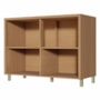 Balcão de Cozinha Condessa 120cm 2 Portas Carvalho/Greige com Tampo MDF - Nesher