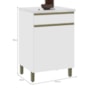 Balcão de Cozinha Dinamarca 60,7cm 1 Porta e 1 Gaveta Branco com Tampo MDP - Indékes
