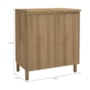 Balcão de Cozinha Dinamarca 80cm 2 Portas Castani com Tampo MDP - Indékes