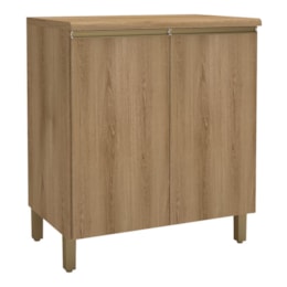 Balcão de Cozinha Dinamarca 80cm 2 Portas Castani com Tampo MDP - Indékes