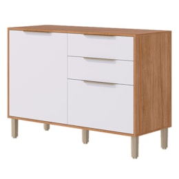 Balcão de Cozinha Divina Esplêndida Brilhante Celeste Áurea 120cm Cinamomo/Branco com Tampo MDF - MGM Balcão de Cozinha Divina Esplêndida Brilhante Celeste Áurea 120cm Cinamomo/Branco com Tampo MDF - MGM
