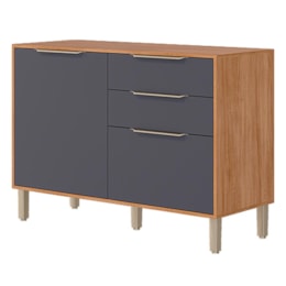 Balcão de Cozinha Divina Esplêndida Brilhante Celeste Áurea 120cm Cinamomo/Titânio com Tampo MDF - MGM Balcão de Cozinha Divina Esplêndida Brilhante Celeste Áurea 120cm Cinamomo/Titânio com Tampo MDF - MGM