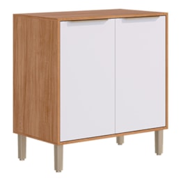 Balcão de Cozinha Divina Esplêndida Brilhante Celeste Áurea 80cm Cinamomo/Branco com Tampo MDF - MGM Balcão de Cozinha Divina Esplêndida Brilhante Celeste Áurea 80cm Cinamomo/Branco com Tampo MDF - MGM
