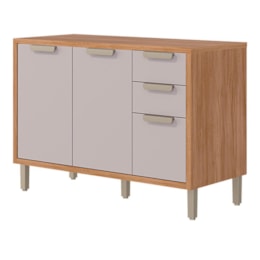 Balcão de Cozinha Eloíse Estela 120cm Cinamomo/Off White com Tampo MDF - MGM Balcão de Cozinha Eloíse Estela 120cm Cinamomo/Off White com Tampo MDF - MGM