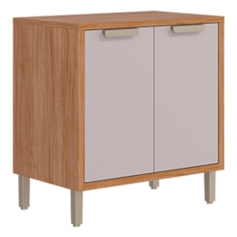 Balcão de Cozinha Eloíse Estela 80cm 2 Portas Cinamomo/Off White com Tampo MDF - MGM Balcão de Cozinha Eloíse Estela 80cm 2 Portas Cinamomo/Off White com Tampo MDF - MGM
