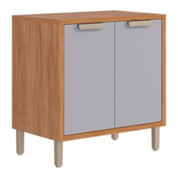 Balcão de Cozinha Eloíse Estela 80cm 2 Portas Cinamomo/Platina com Tampo MDF - MGM Balcão de Cozinha Eloíse Estela 80cm 2 Portas Cinamomo/Platina com Tampo MDF - MGM