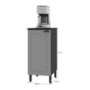 Balcão de Cozinha Firenze 40cm 1 Porta Chumbo/Titânio com Tampo MDF - Indékes