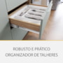 Balcão de Cozinha Marquesa 120cm 1 Porta e 3 Gavetas Nature/Verde com Tampo MDF - Nesher