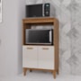 Balcão de Cozinha para Eletrodomésticos Faro 65cm 2 Portas Freijó/Off White - Indékes