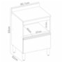 Balcão de Cozinha Proença 60cm 1 Porta e 1 Gaveta Nogueira Touch/Carbono Prime TX com Tampo MDF - Demartêz