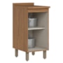 Balcão de Cozinha Requinte 40cm 1 Porta Nature/Areia com Tampo MDP - Móveis Henn 
