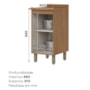 Balcão de Cozinha Requinte 40cm 1 Porta Nature/Areia com Tampo MDP - Móveis Henn 