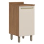 Balcão de Cozinha Requinte 40cm 1 Porta Nature/Areia com Tampo MDP - Móveis Henn 