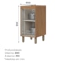 Balcão de Cozinha Requinte 40cm 1 Porta Nature/Areia sem Tampo - Móveis Henn