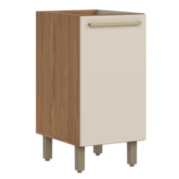 Balcão de Cozinha Requinte 40cm 1 Porta Nature/Areia sem Tampo - Móveis Henn