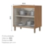 Balcão de Cozinha Requinte 80cm 2 Portas Nature/Areia sem Tampo - Móveis Henn