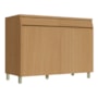 Balcão de Cozinha Simone Mendes 120cm 2 Portas e 2 Gavetas Carvalho com Tampo MDF - Nesher