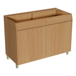 Balcão de Cozinha Simone Mendes 120cm 2 Portas e 2 Gavetas Carvalho sem Tampo - Nesher