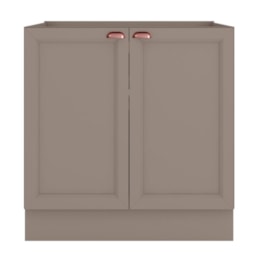 Balcão de Cozinha Unna 2 Portas 80cm Gris sem Tampo - Poliman Móveis