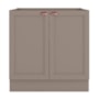 Balcão de Cozinha Unna 2 Portas 80cm Gris sem Tampo - Poliman Móveis