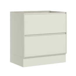 Balcão Fineze 80cm 2 Gavetas Areia – Henn