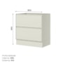 Balcão Fineze 80cm 2 Gavetas Areia – Henn