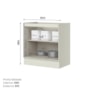 Balcão Fineze 80cm 2 Portas Areia – Henn 