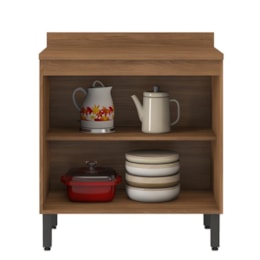 Balcão Firenze 2 Portas 80cm Amêndola/Nude Prime com Tampo MDP - Demóbile Balcão Firenze 2 Portas 80cm Amêndola/Nude Prime com Tampo MDP - Demóbile