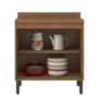 Balcão Firenze 2 Portas 80cm Amêndola/Nude Prime com Tampo MDP - Demóbile