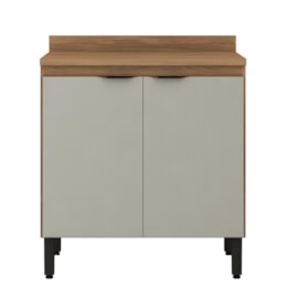 Balcão Firenze 2 Portas 80cm Amêndola/Nude Prime com Tampo MDP - Demóbile Balcão Firenze 2 Portas 80cm Amêndola/Nude Prime com Tampo MDP - Demóbile