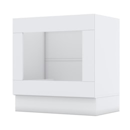 Balcão Forno de Embutir 80cm Americana Branco - Móveis Henn   Balcão Forno de Embutir 80cm Americana Branco - Móveis Henn