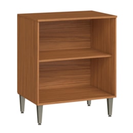 Balcão Luana Clara 70cm 2 Portas com Tampo Cinamomo/Branco - Aramóveis 