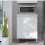 Balcão Micro-ondas 2 Portas Branco – EJ Móveis