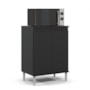 Balcão Micro-ondas 2 Portas Preto – EJ Móveis
