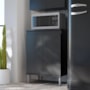 Balcão Micro-ondas 2 Portas Preto – EJ Móveis